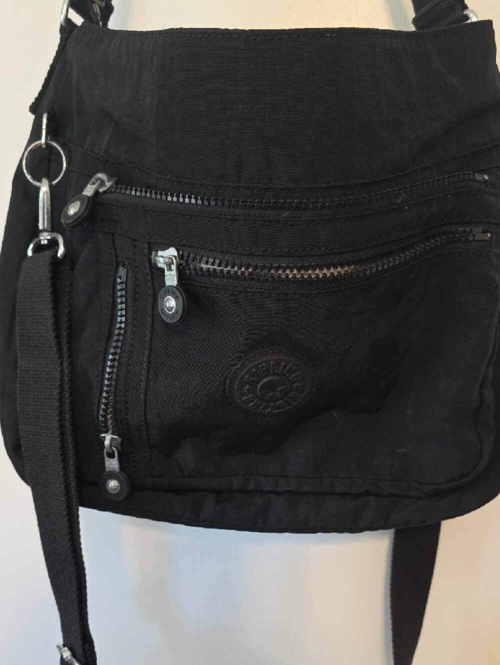 Kipling Black Crossbody Shoulder Bag with Silver Hardware - Picture 3 of 10